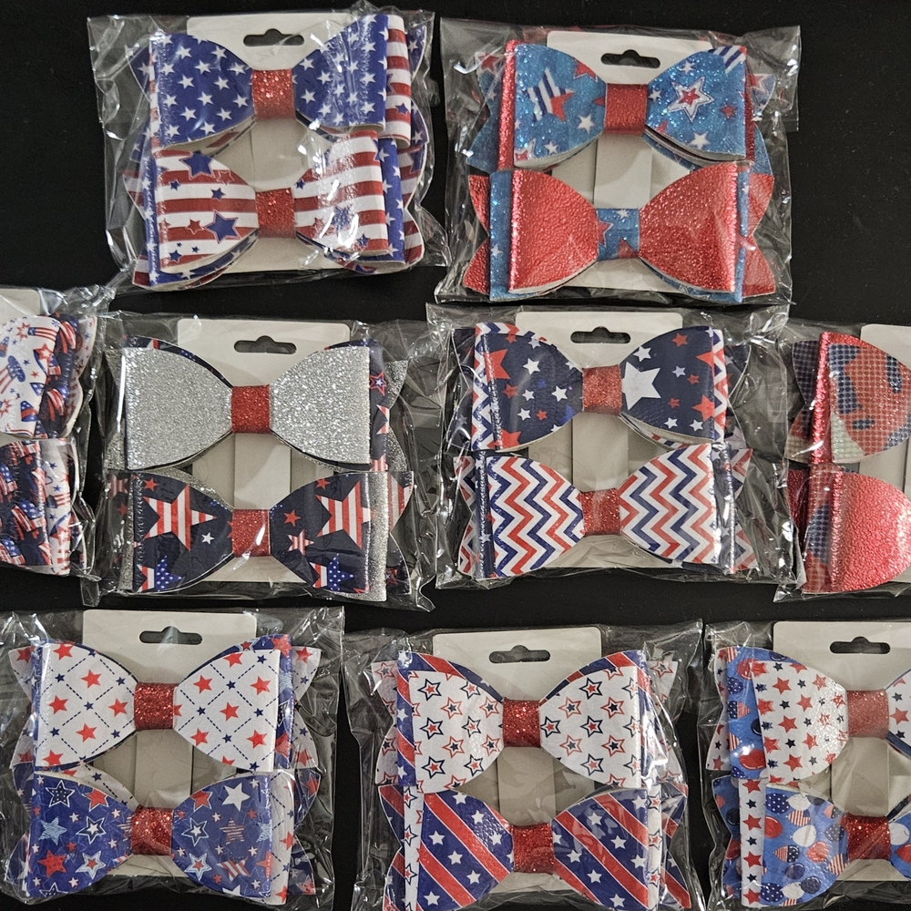 Hair Bow Set - Total Of 67 Sets (2/set)